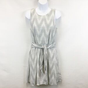 GAP Chevron Print Sleeveless Tie Waist Dress.